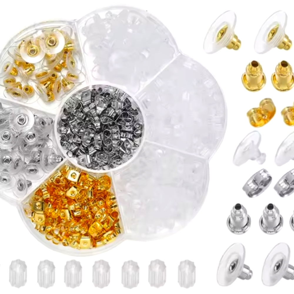 Earring Backs Gold Silver Clear Silicone Earrings Fastener Replacement - Picture 10 of 10